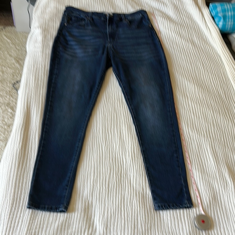 KanCan Blue Skinny Jeans with Faded Details